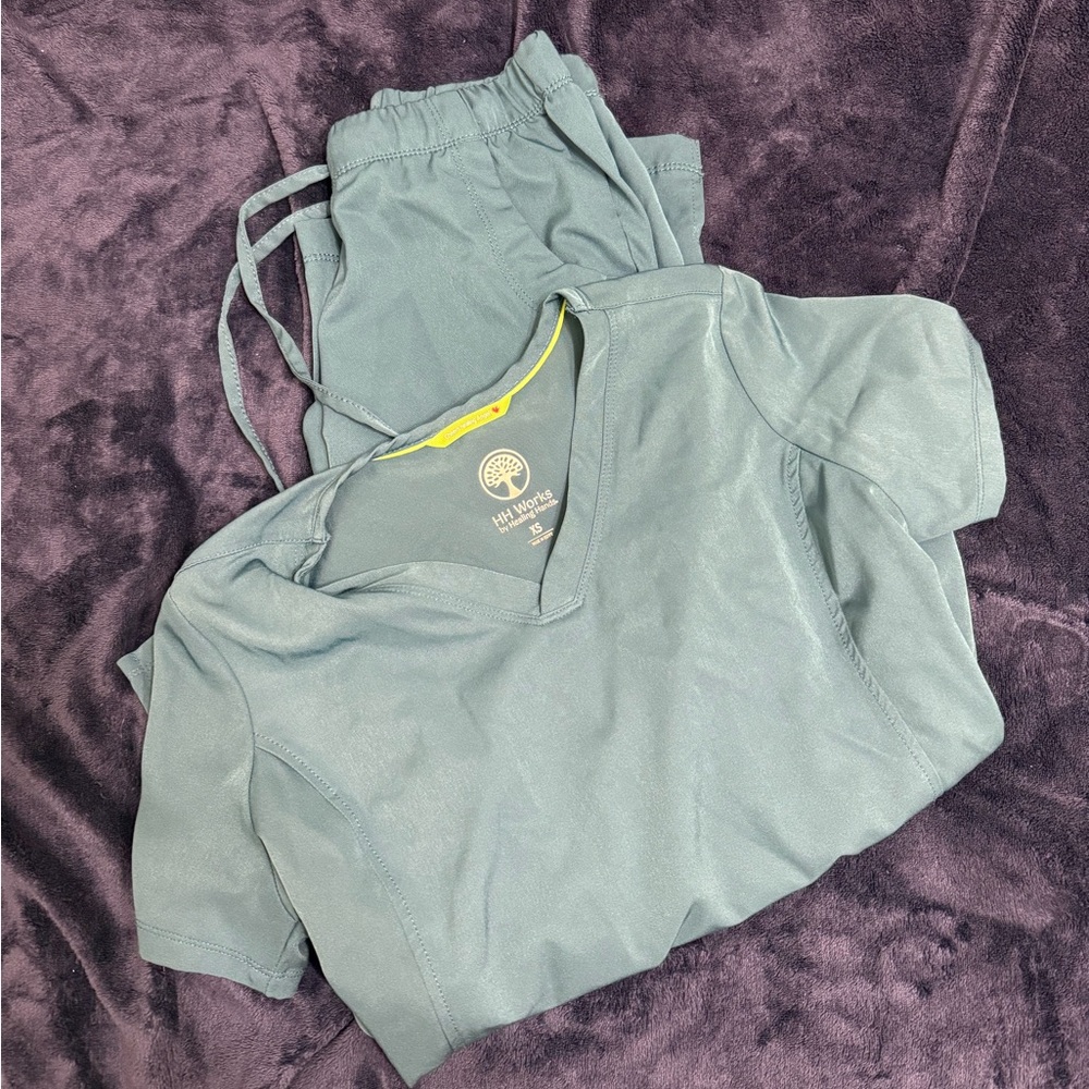blue healing hands scrubs !!